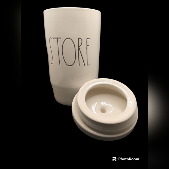 Rae Dunn "STORE" Ceramic Canister - Color: WHITE - Picture 3 of 12